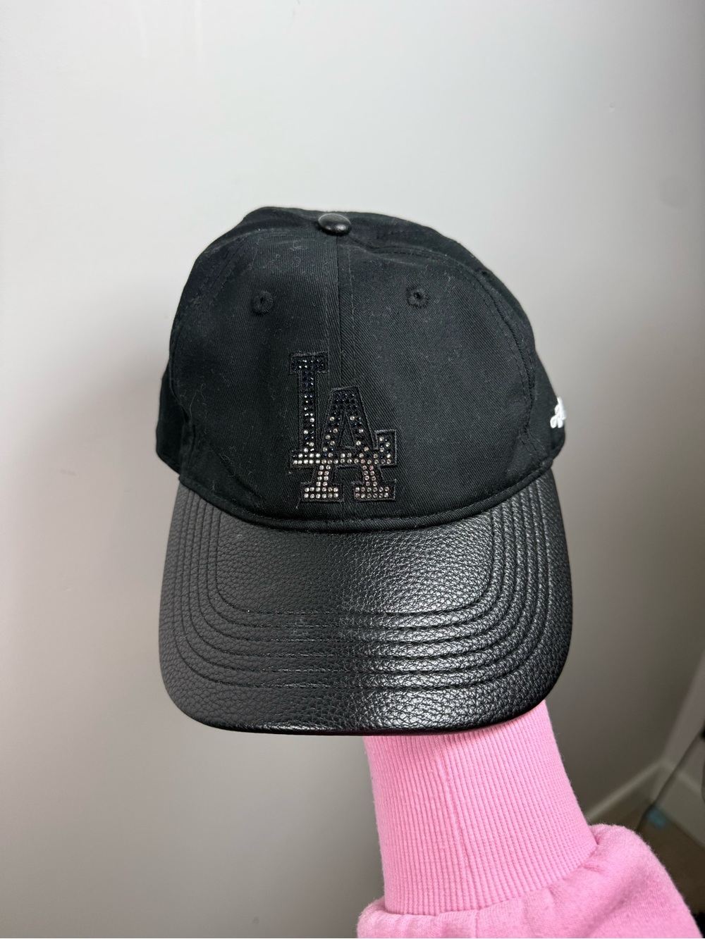 MLB | LA Dodgers Rhinestone Leather Brim Baseball Cap